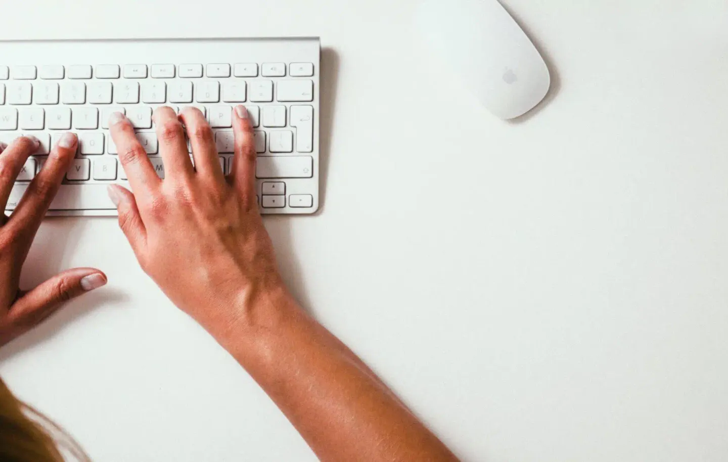 Typing on keyboard
